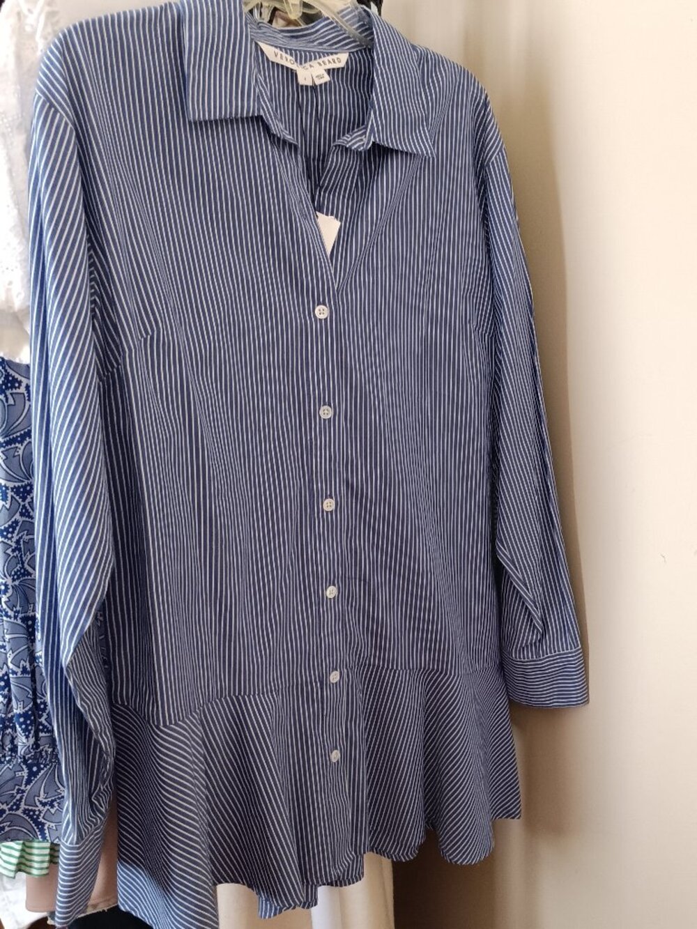 Pre-Fall NWT Veronica Beard Striped Asymmetrical Hem Mini Dress Size 4